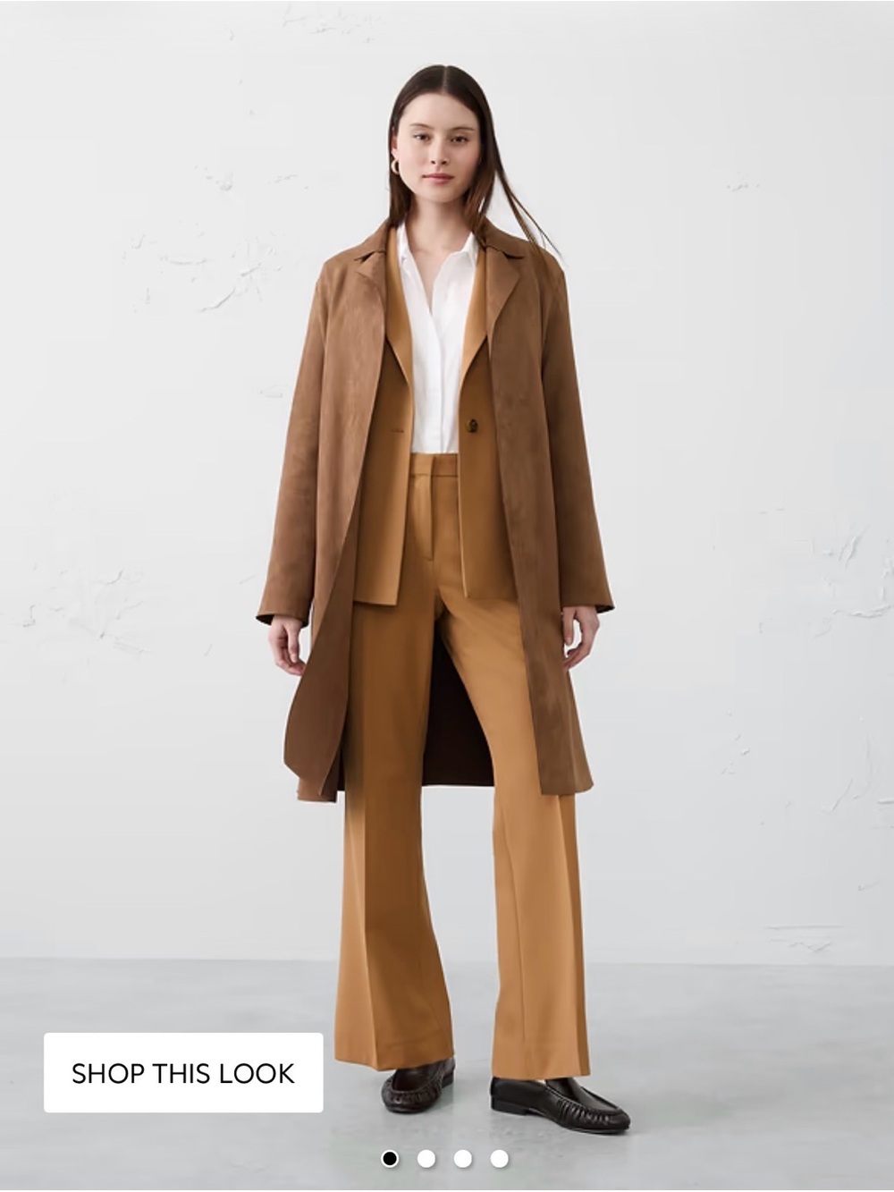 NWT Banana Republic Women’s Tailored Wide-Leg Pants in Camel, size S